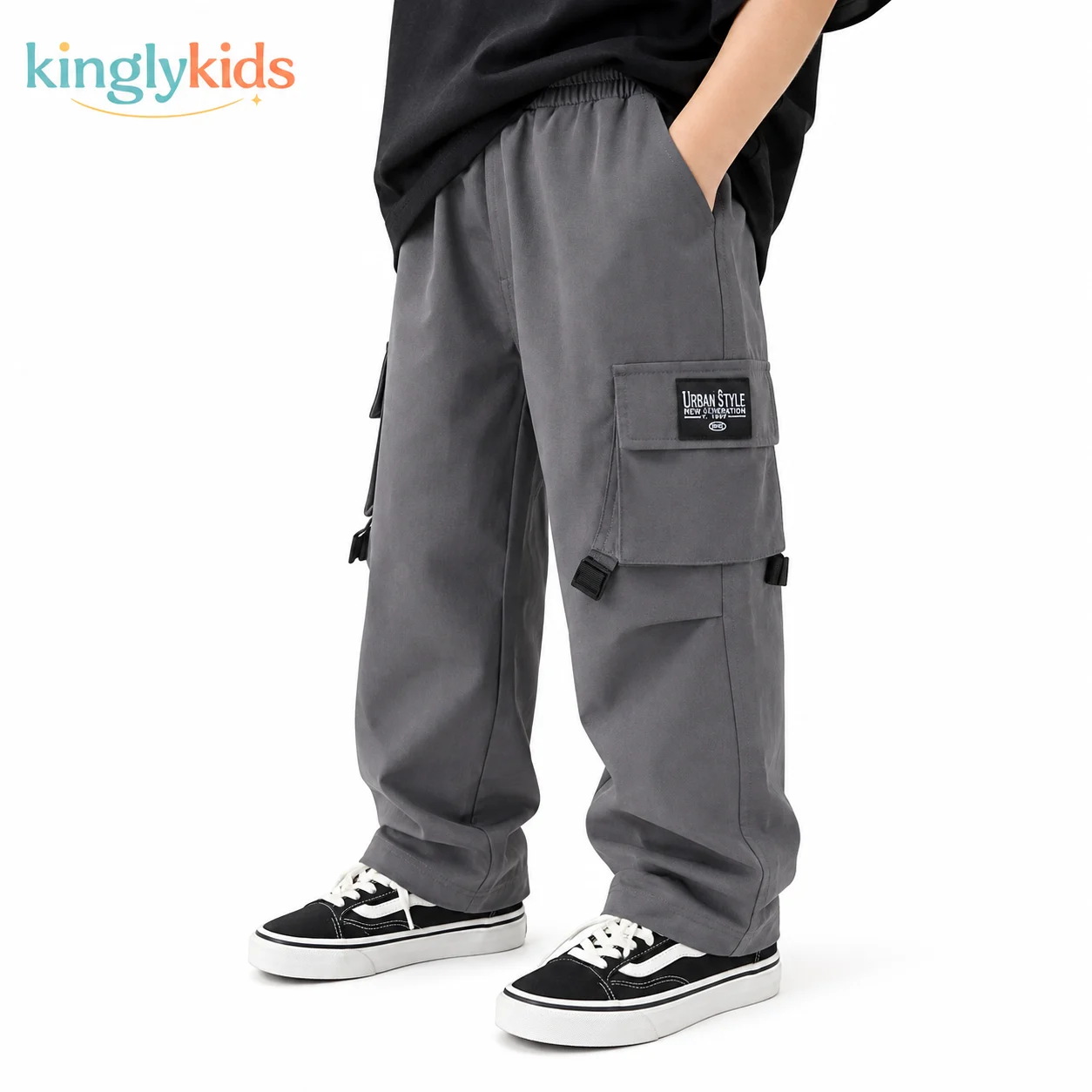 Boys Multi-Pocket Cargo Trousers for Casual Wear