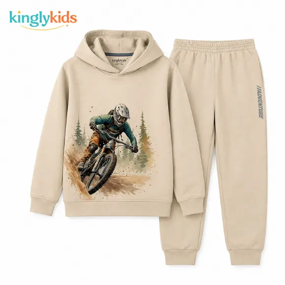  Boys Cotton-Blend Hoodie, T-Shirt & Jogger Set