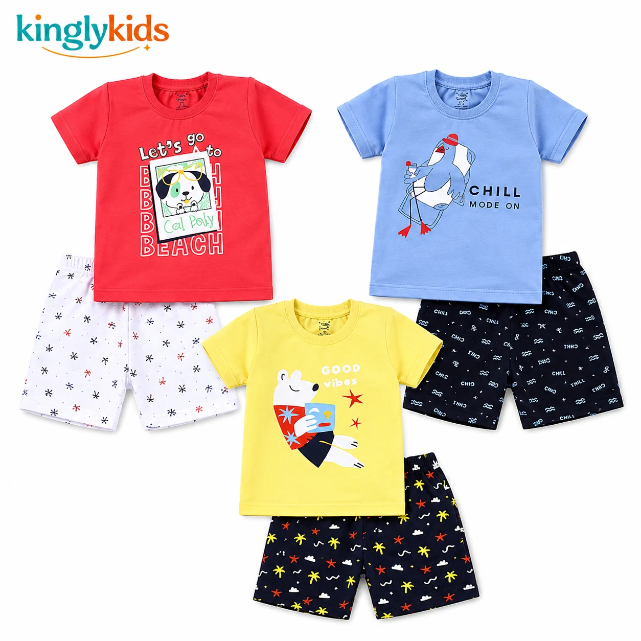 Boys Summer T-Shirt & Shorts Combo Set