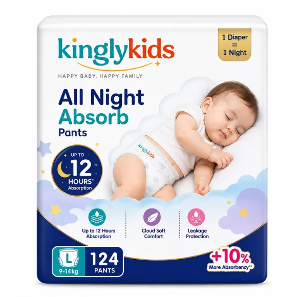  Large Pant-Style Baby Diapers for 9–14 kg – 124 Count