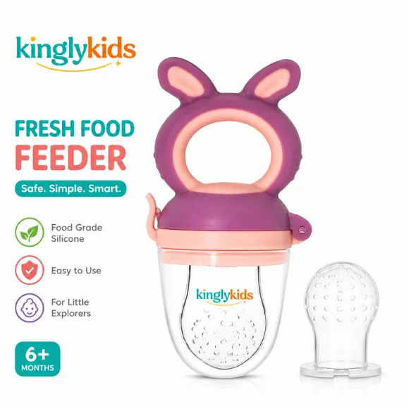 Silicone Fruit & Food Nibbler with Extra Mesh for Babies