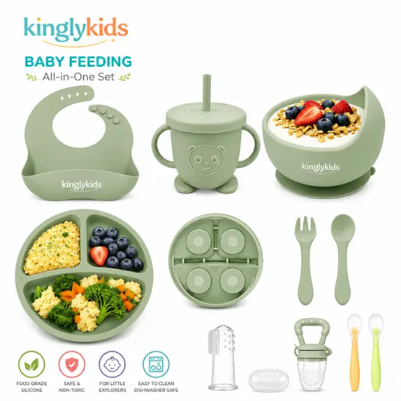  Silicone Feeding Bowl for Toddlers