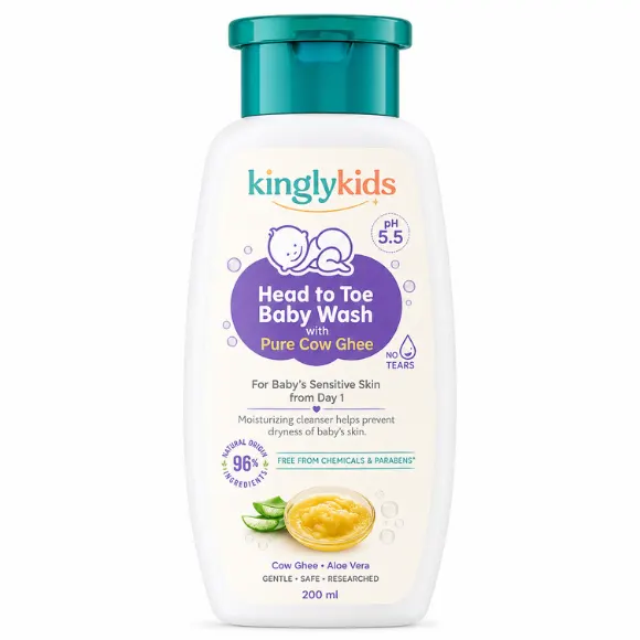  Head-to-Toe Baby Wash with Cow Ghee & Aloe Vera – 200 ml