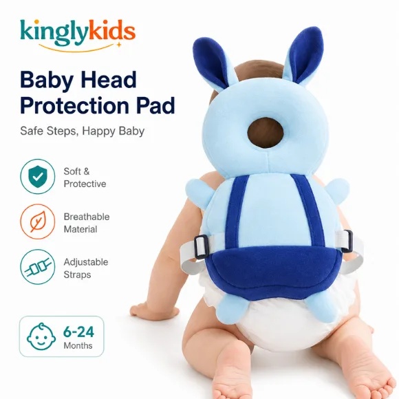 Shark-Shaped Baby Head Protection Pillow