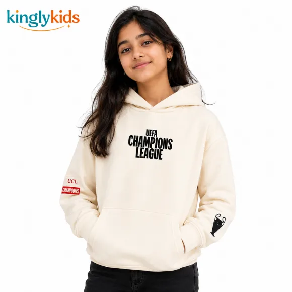 Printed Brushed-Inside Hoodie for KIds