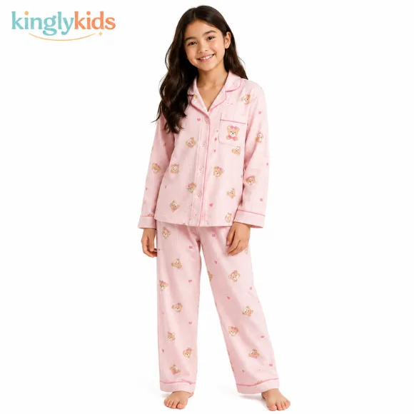 Printed Cotton Nightwear Pyjama Set for Kids