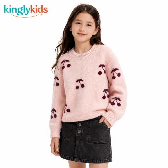 Soft Jacquard Knit Winter Jumper for Kids