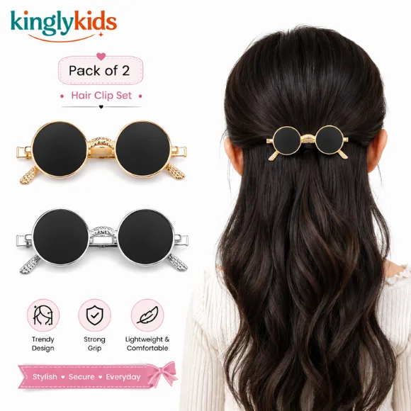  Set of 2 Stylish Alligator Hair Clips for Girls