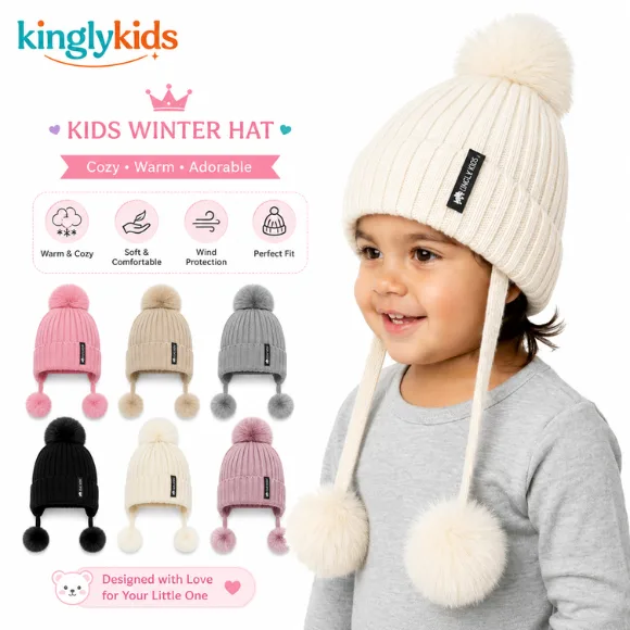 Kids Woollen Beanie Cap for Boys & Girls