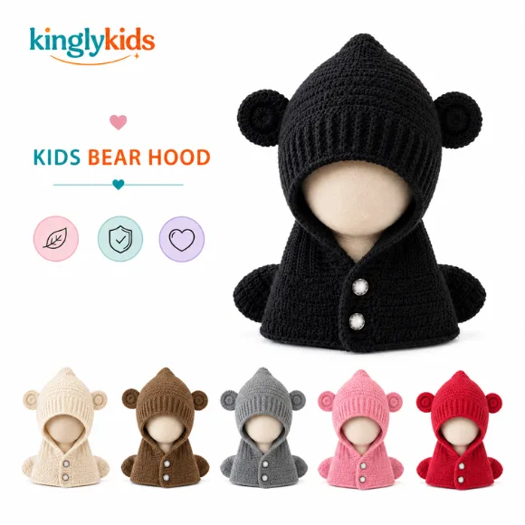 Unisex Self Design Beanie Cap for Kids