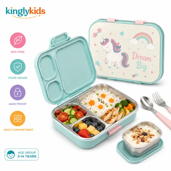 Stainless Steel Leak-Resistant Lunch Box 